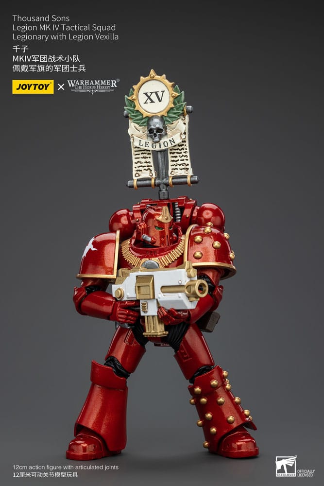 Thousand Sons Legion MK IV Tactical Squad Legionary with Legion Vexilla Warhammer The Horus Heresy 1/18 Figurka 12 cm - Image 4