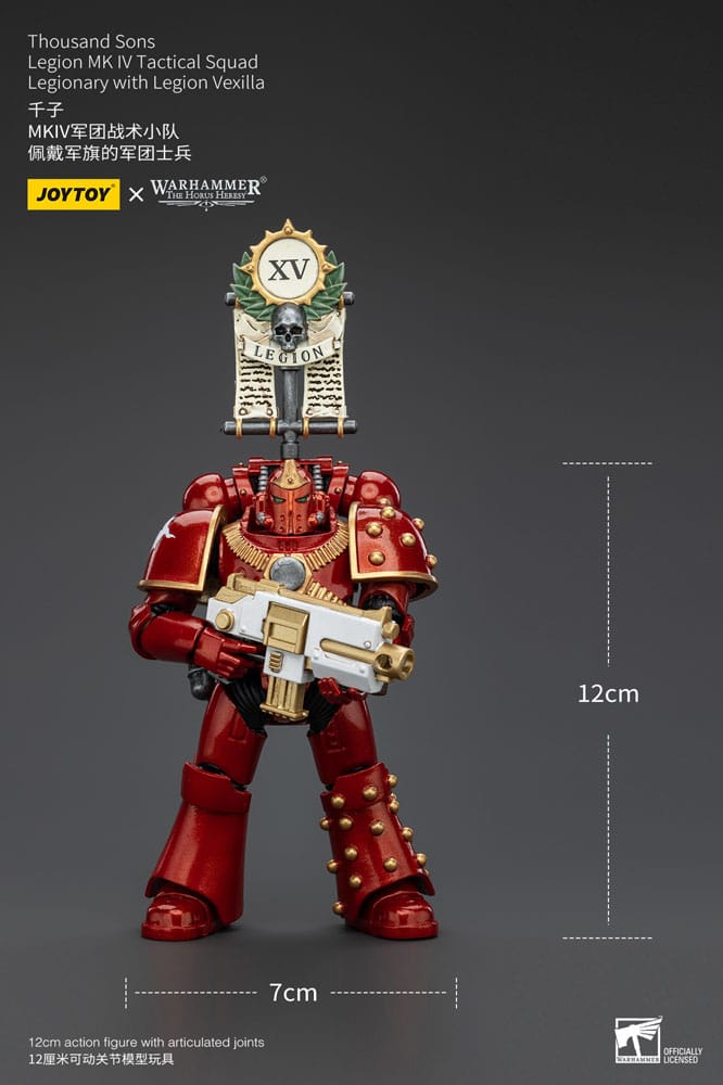 Thousand Sons Legion MK IV Tactical Squad Legionary with Legion Vexilla Warhammer The Horus Heresy 1/18 Figurka 12 cm - Image 9