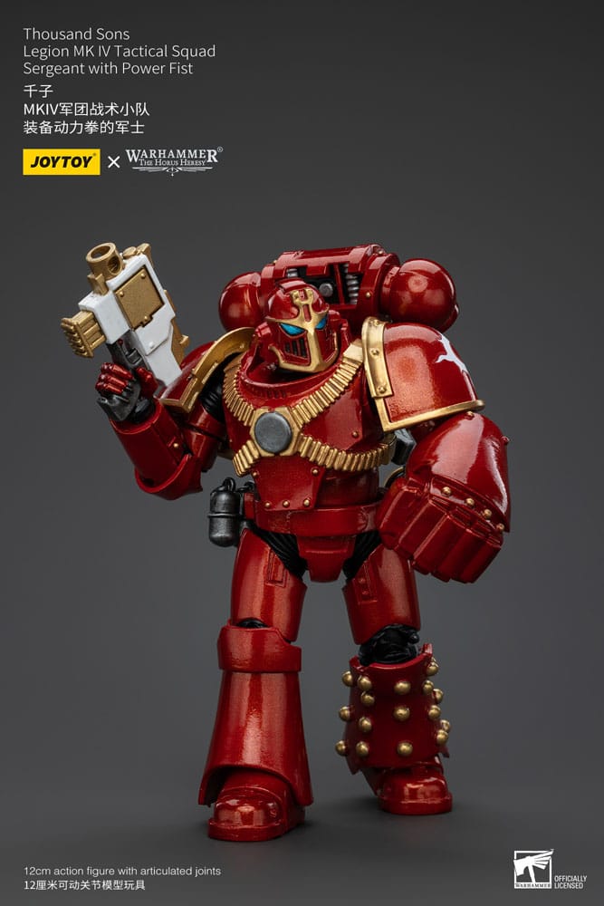 Thousand Sons Legion MK IV Tactical Squad Sergeant with Power Fist Warhammer The Horus Heresy 1/18 Figurka 20 cm - Image 7