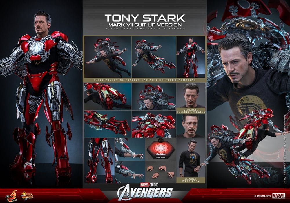 Tony Stark (Mark VII Suit-Up Version Marvel The Avengers Movie Masterpiece 1/6 Figurka 31 cm - Image 16