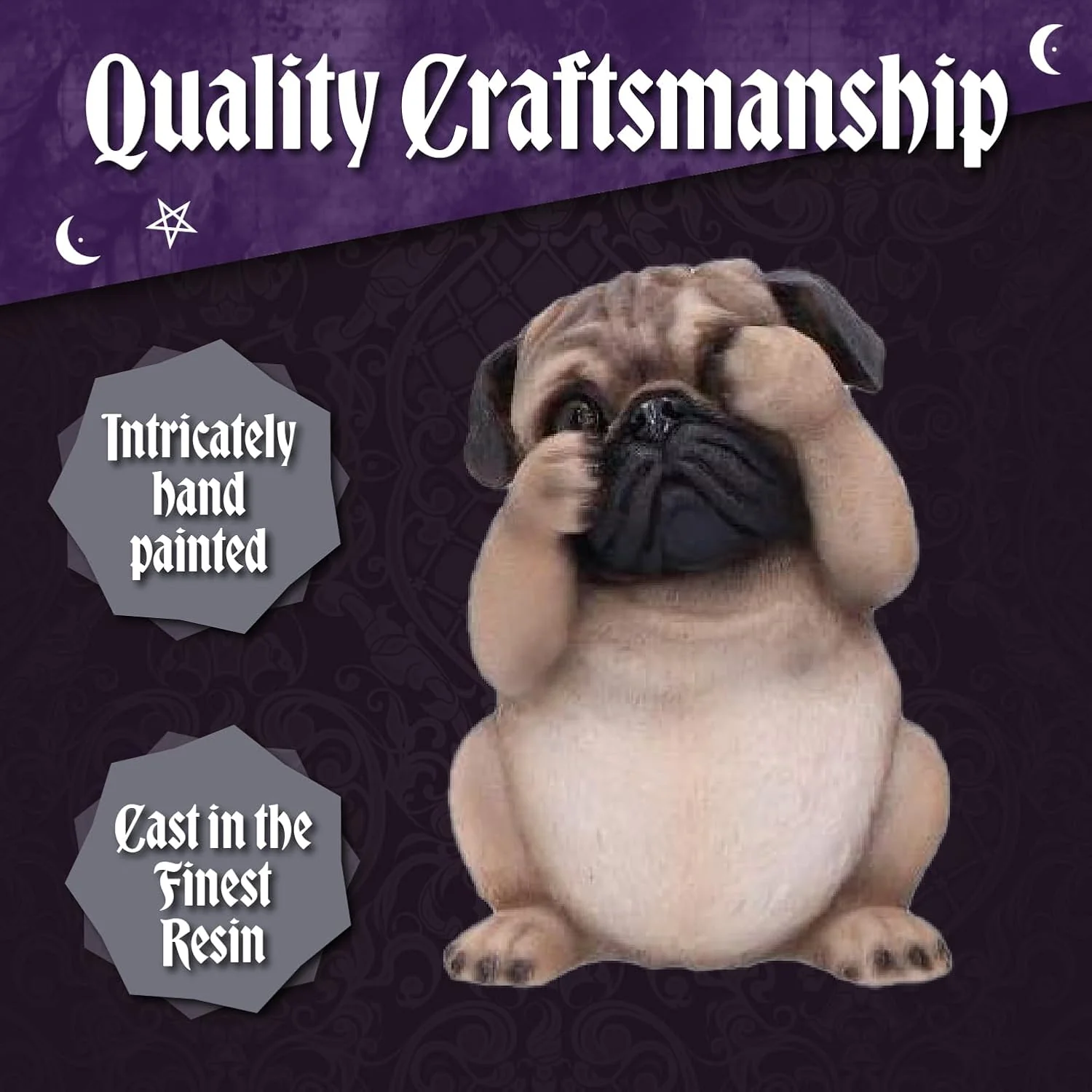 Trzy Mądre Mopsy Zestaw Figurek 8,5 cm - Image 3