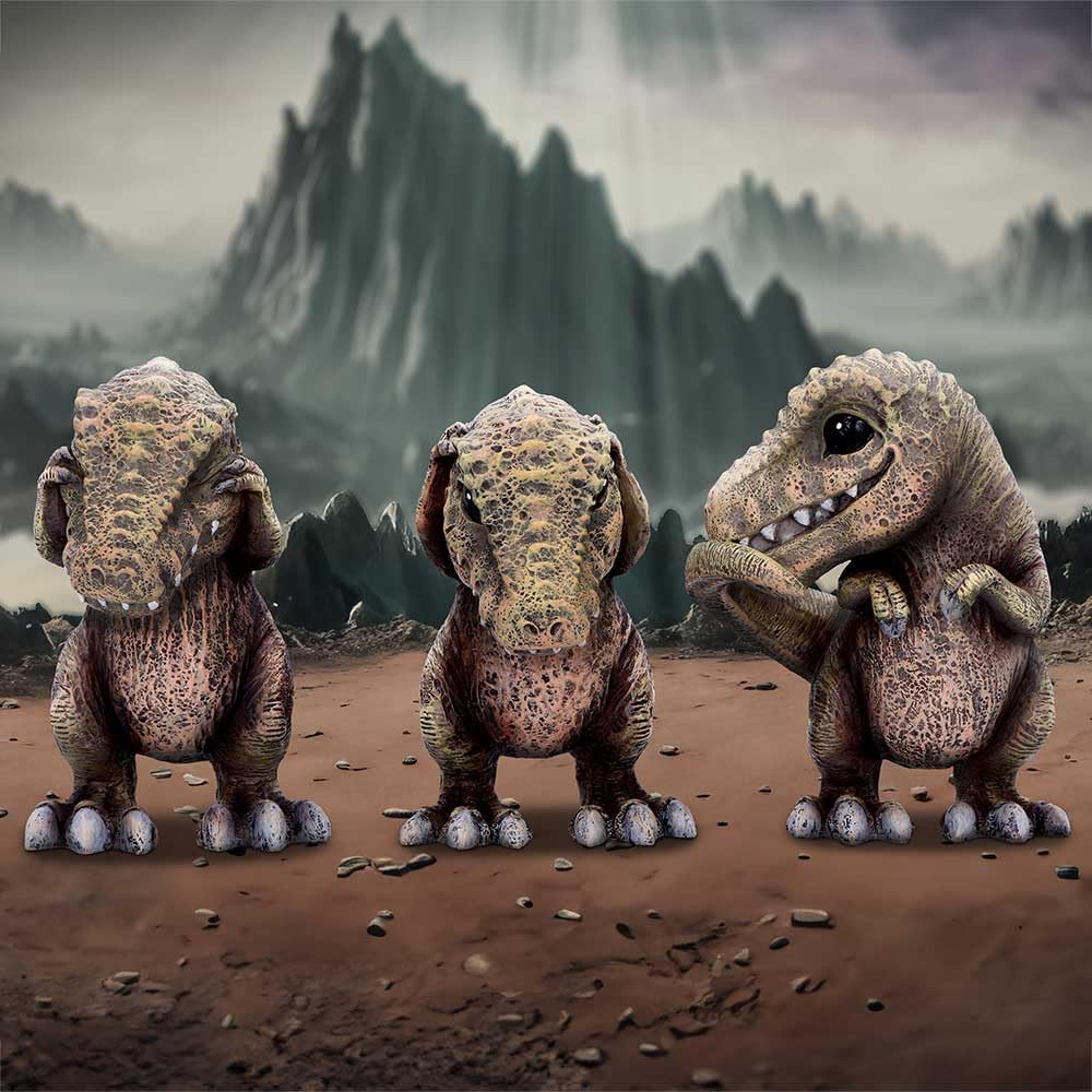 Tyrannosaurus Rex zestaw figurek - Trzy mądrale (wysokość: 9,3 cm) - Image 7