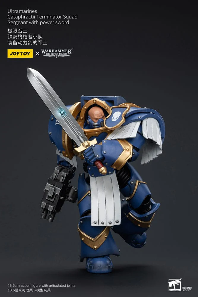 Ultramarines Cataphractii Terminator Squad Sergeant with Power Sword Warhammer The Horus Heresy 1/18 Figurka 14 cm - Image 7