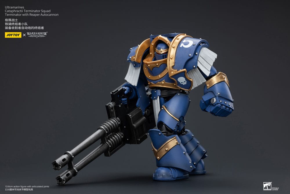 Ultramarines Cataphractii Terminator Squad Terminator with Reaper Autocannon Warhammer The Horus Heresy 1/18 Figurka 14 cm - Image 6