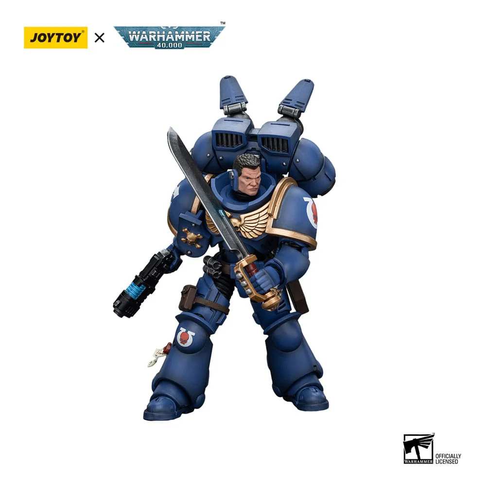 Ultramarines Jump Pack Intercessors Sergeant With Plasma Pistol And Power Sword Warhammer 40k 1/18 Figurka 12 cm - Image 4