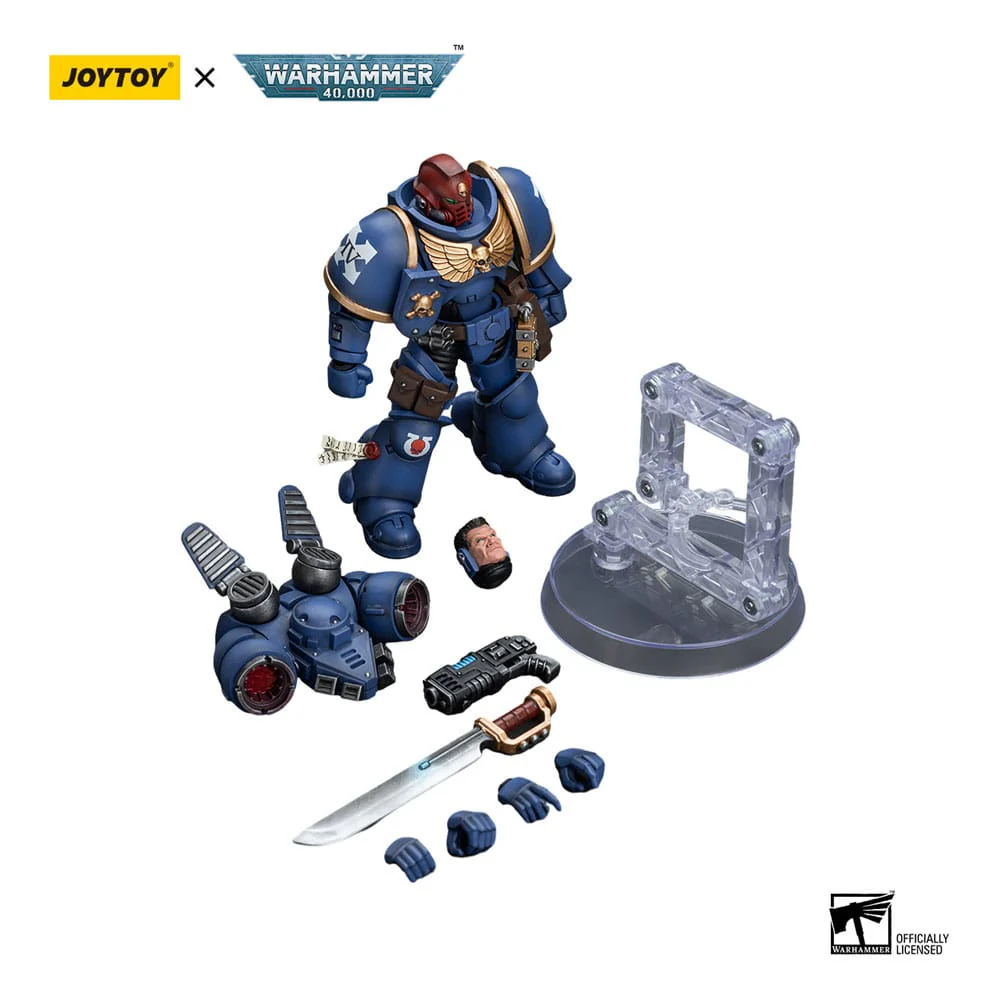 Ultramarines Jump Pack Intercessors Sergeant With Plasma Pistol And Power Sword Warhammer 40k 1/18 Figurka 12 cm - Image 5