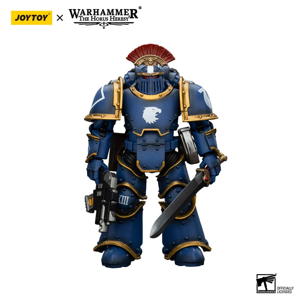 Ultramarines Legion MKIII Tactical Squad Sergeant with Power Sword Warhammer The Horus Heresy 1/18 Figurka 20 cm - Image 2