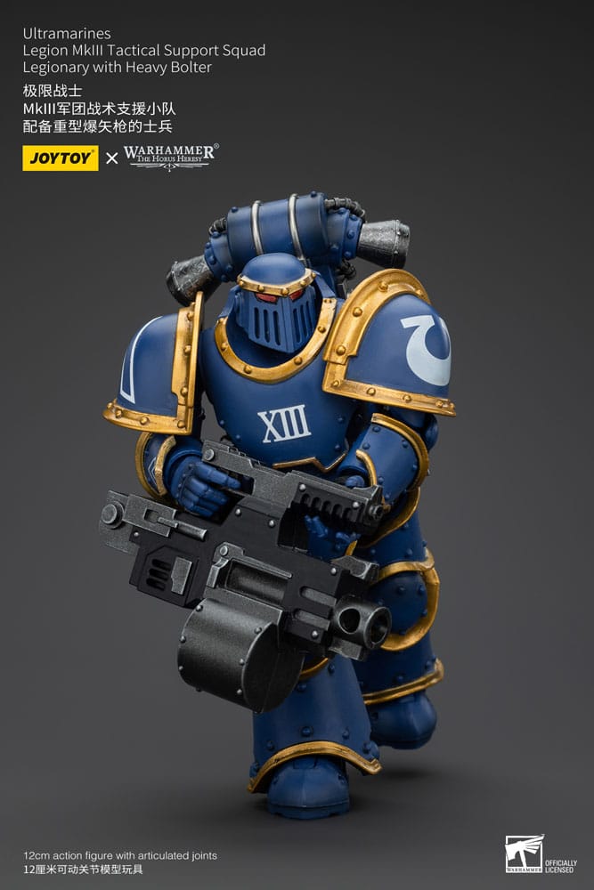 Ultramarines Legion MKIII Tactical Support Squad Legionary with Heavy Bolter Warhammer The Horus Heresy 1/18 Figurka 20 cm - Image 12