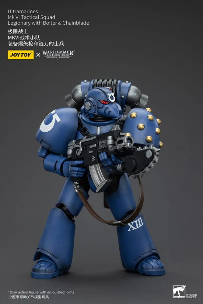 Ultramarines MK VI Tactical Squad Sergeant with Plasma Pistol and Power Sword Warhammer The Horus Heresy 1/18 Figurka 20 cm - Image 17