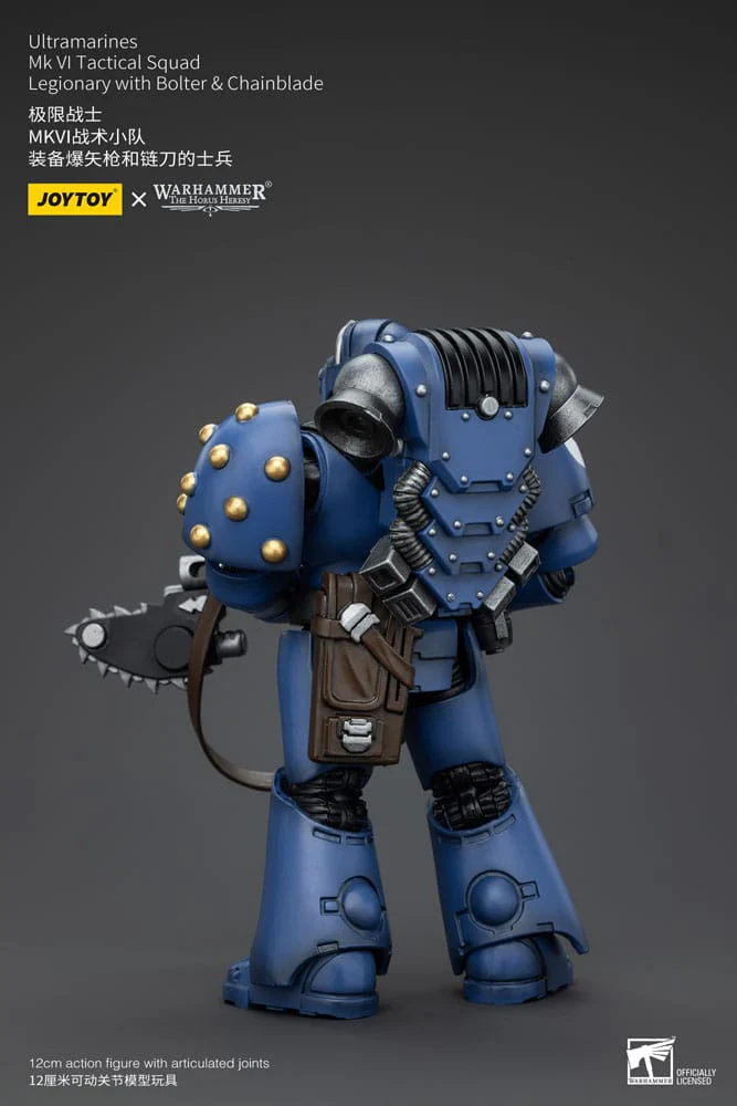 Ultramarines MK VI Tactical Squad Sergeant with Plasma Pistol and Power Sword Warhammer The Horus Heresy 1/18 Figurka 20 cm - Image 19