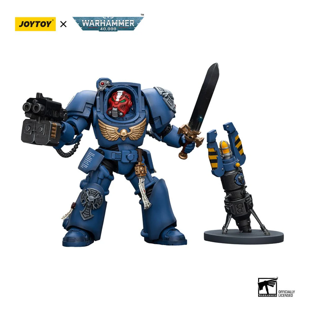 Ultramarines Terminator Squad Sergeant with Power Sword and Teleport Homer Warhammer 40k 1/18 Figurka 12 cm - Image 4