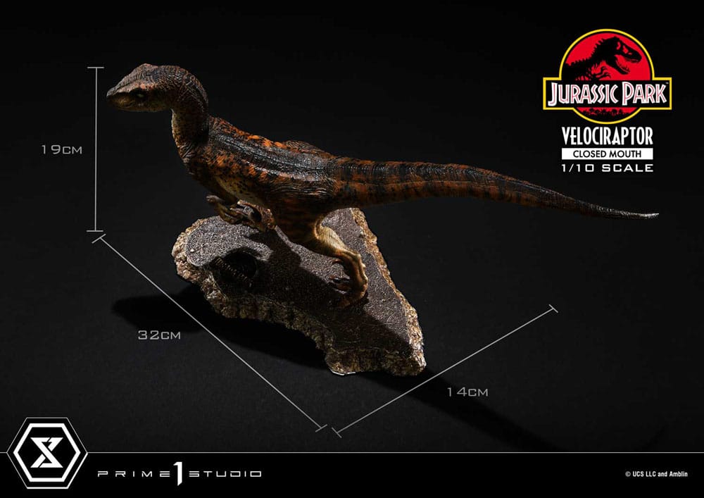 Velociraptor Closed Mouth Jurassic Park Prime Collectibles 1/10 Figurka 19 cm - Image 3