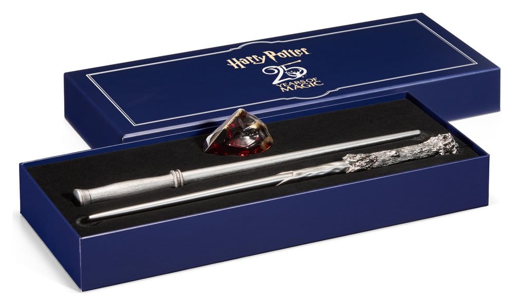 Wands and Sorcerer's Stone Harry Potter Celebration Wand Harry Potter 25th Anniversary Set Różdżki Replika