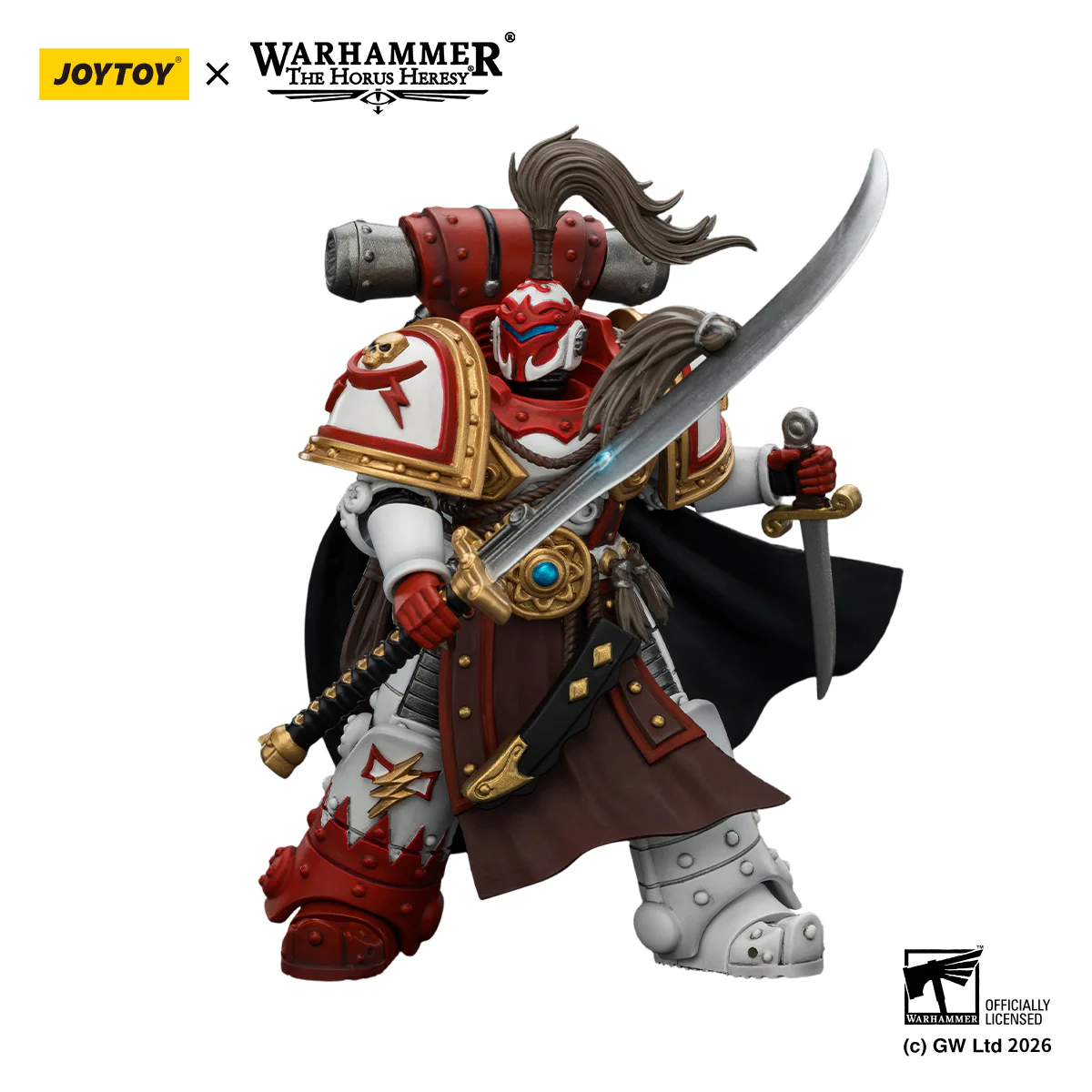 White Scars Hibou Khan, Seeker of Atonement, with powersword ‘The Breath of theStorm’ Warhammer 40k 1/18 Figurka 12 cm
