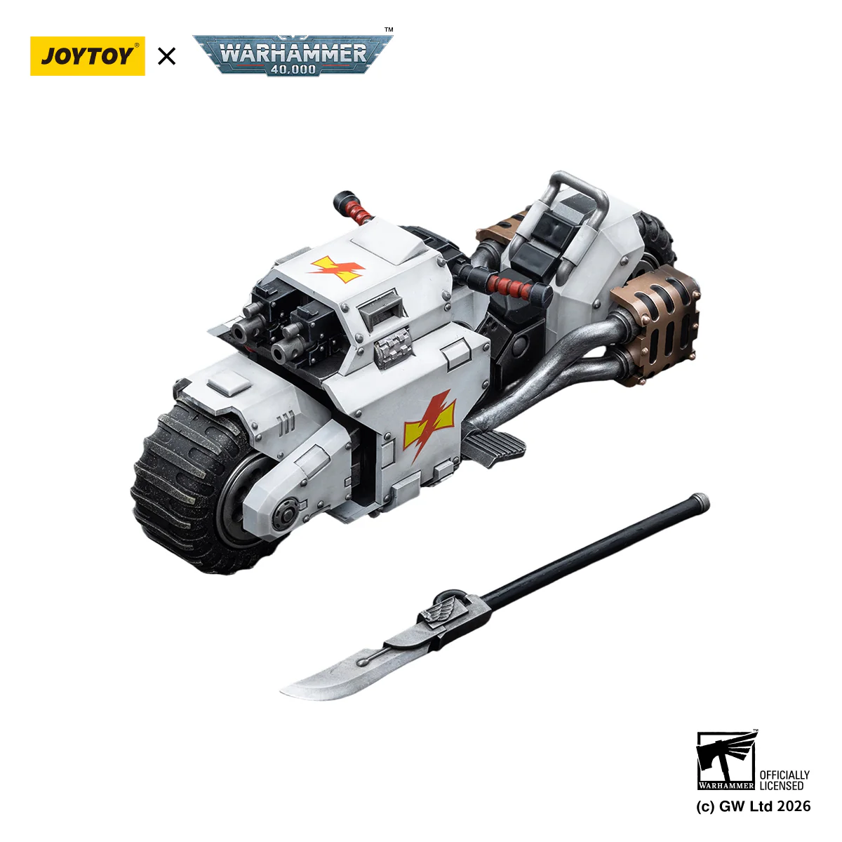 White Scars Raider-pattern Combat Bike Warhammer 40k Vehicle 1/18 Figurka 22 cm - Image 3