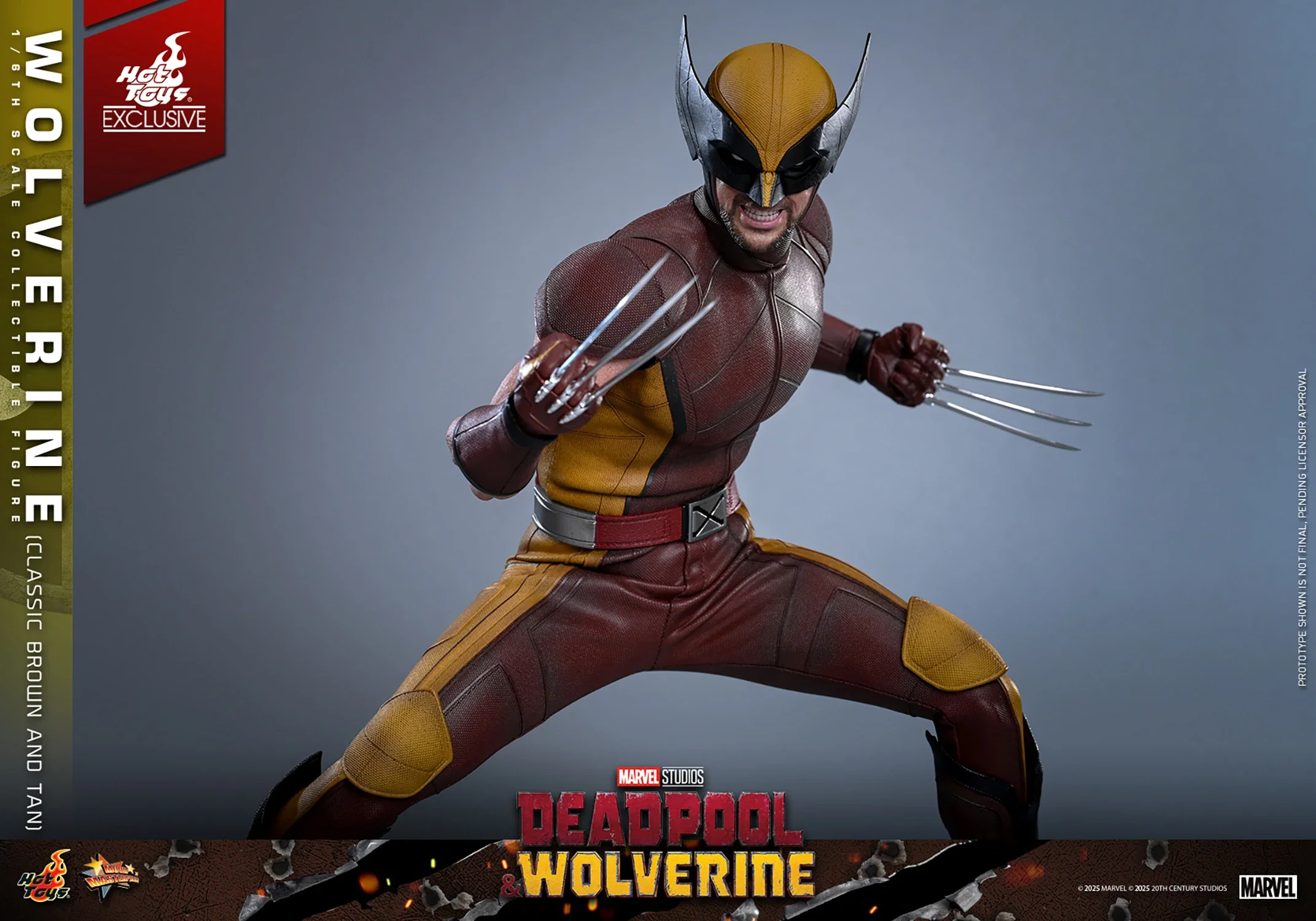 Wolverine Classic Brown and Tan Deadpool & Wolverine Marvel Movie Masterpiece HT Exclusive 1/6 Figurka 31 cm - Image 12