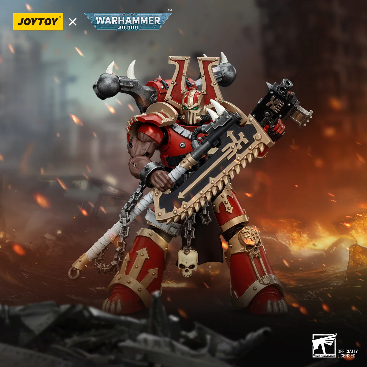 World Eaters Khorne Berzerker with Eviscerator Chainaxe Warhammer 40k 1/18 Figurka 13 cm - Image 11