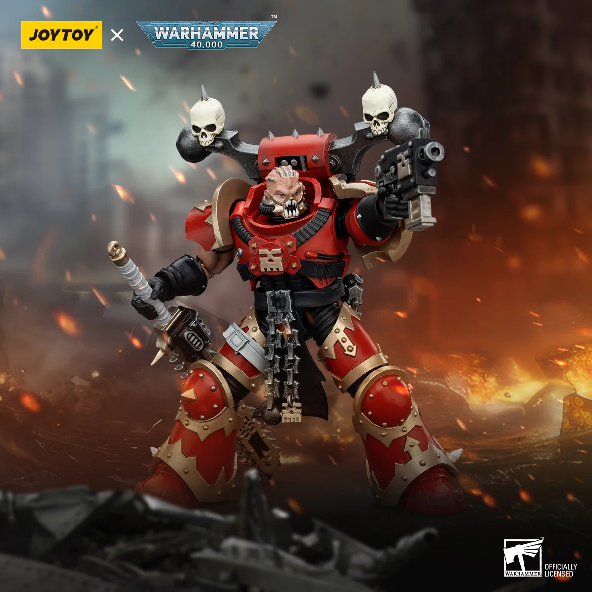 World Eaters Khorne Berzerker with Eviscerator Chainsword Warhammer 40k 1/18 Figurka 13 cm - Image 11