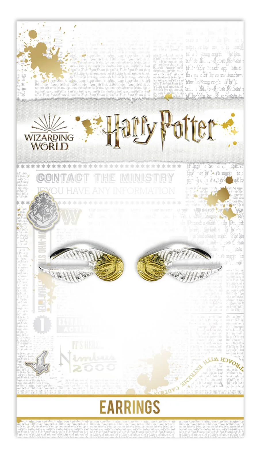 Złoty Znicz Posrebrzane Kolczyki Harry Potter - Image 2