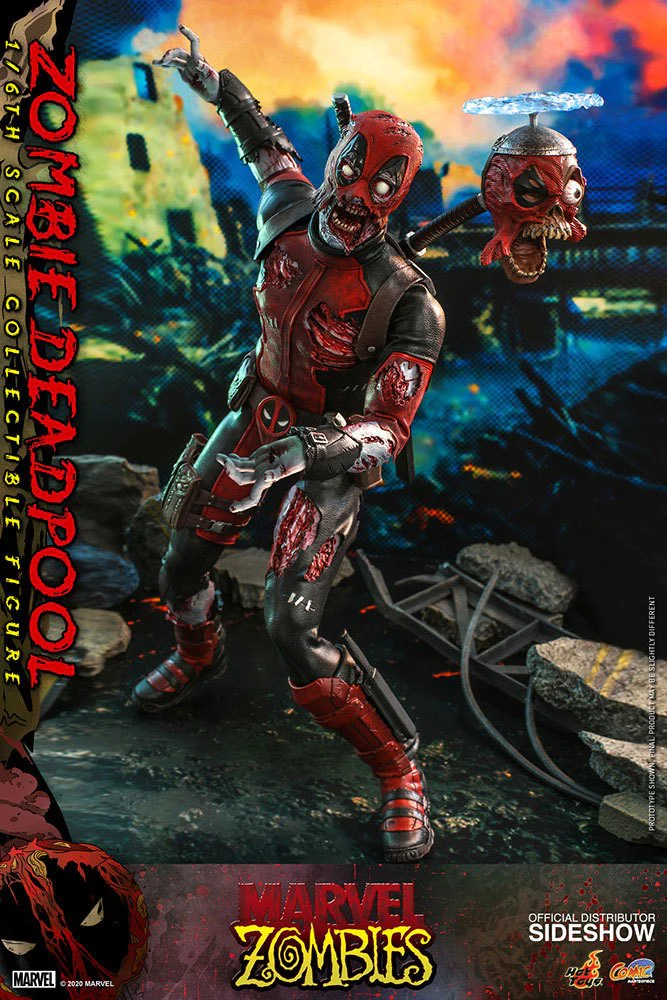 Zombie Deadpool Marvel Zombies Comic Masterpiece 1/6 Figurka 31 cm - Image 5